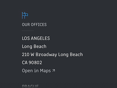 Contact Section angeles company contact dailyui location los map maps startup ui ux