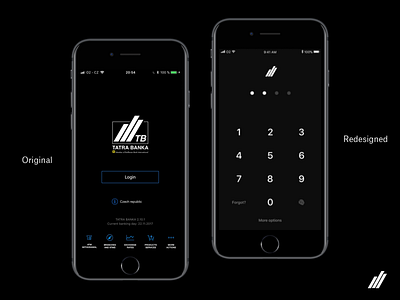 Tatrabanka Login Screen account bank login money pin redesign sign in simple touchid ui