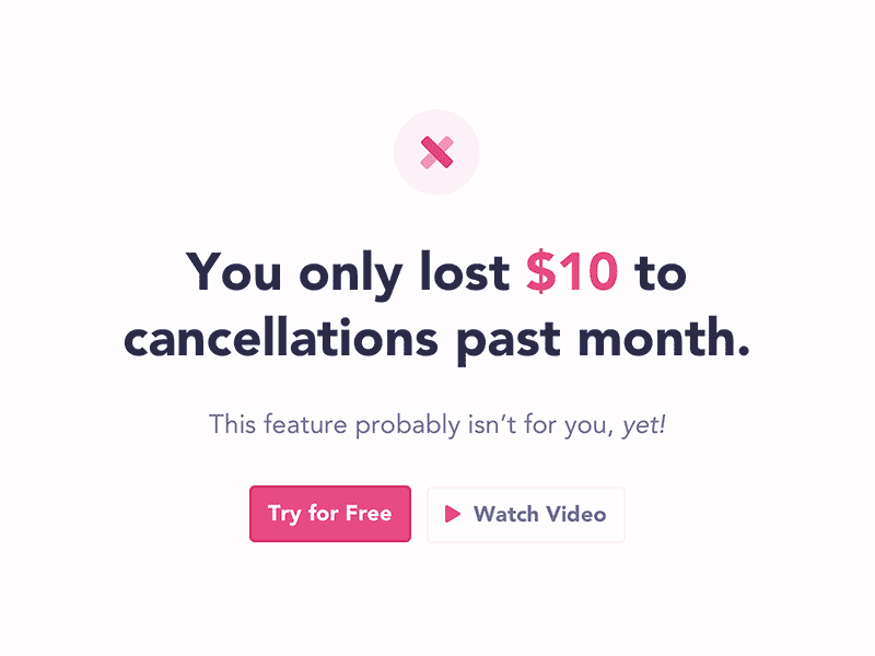 Using customer data for good data trial modal signup ui