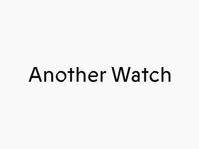 Another Watch · Visual identity