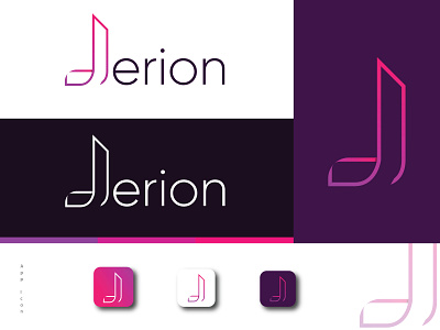 Jerion branding icon illustration logo minimal modern logo typography