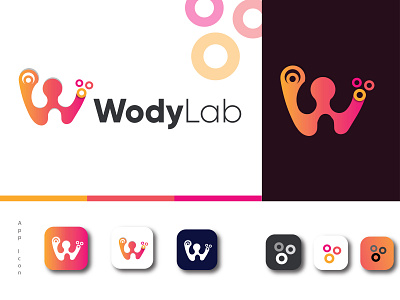 WodyLab branding icon illustration logo minimal modern logo typography