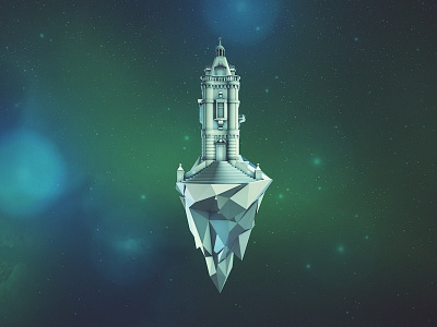 Going for Baroque 3d baroque c4d castle cinema 4d fantasy galaxy low poly lowpoly palace render space
