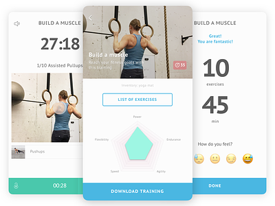 Training app app concept fit fitness ios mobile plus8 sport training ui uidesign