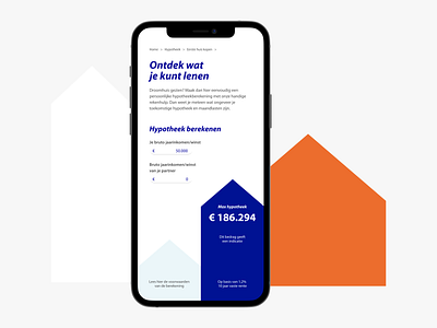 Rabobank hypotheek berekenen design digital design graphic design minimalist minimalistic popular trendy ux