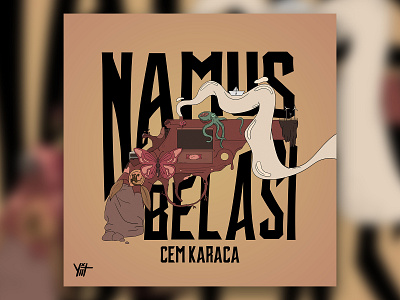 Cem Karaca - Namus Belası Alternative Artwork by Yiit alternative music poster cover art cover design digital drawing digitalart graphic design