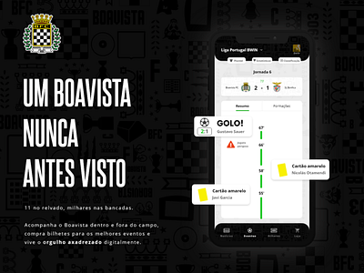 Boavista FC app teaser boavista football liga portugal mobile app soccer ui ui ux user interface