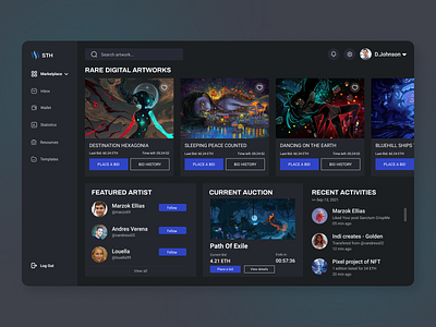 NFT Marketplace Dashboard