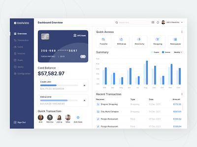 Payment Application Dashboard Design