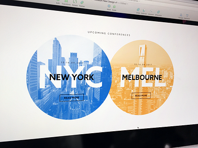 MuseumNext circles city mask museum museum next sketch skyline ui web design