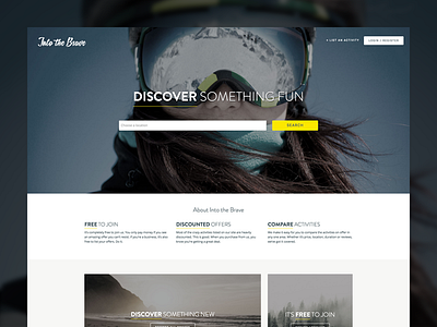 Into The Brave Website extreme sports logo skate snowboard surf web design