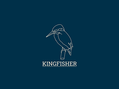 Kingfisher branding graphic design id illustration logo logo design minimal vector