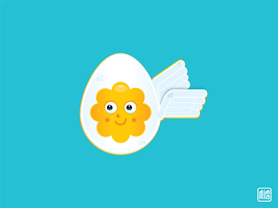 Flying EGG app art brand design branding character design character illustration characters eggs illustration ui ux