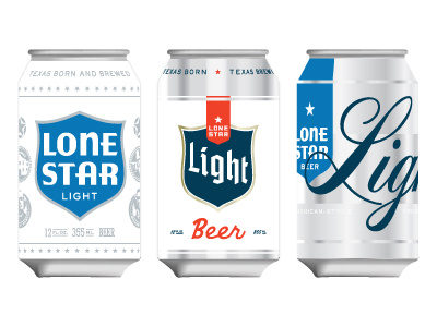Lone Star Light exploration beer packaging texas typography