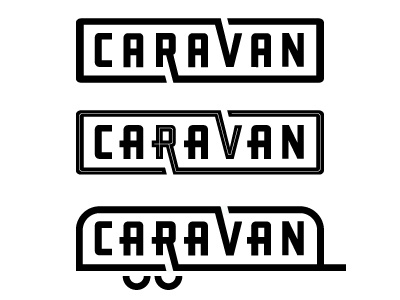 Caravan RV Service & Restoration identity logo typography