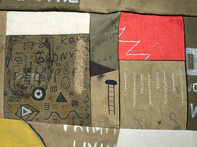 Band of Loners - Quilt detail art friends quilt