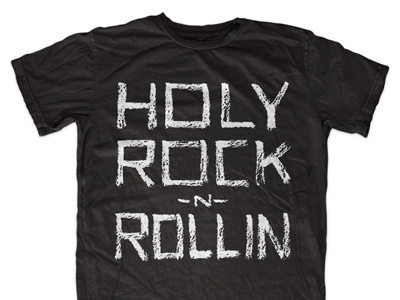 Holy Rock'n'Rollin apparel lettering t shirt