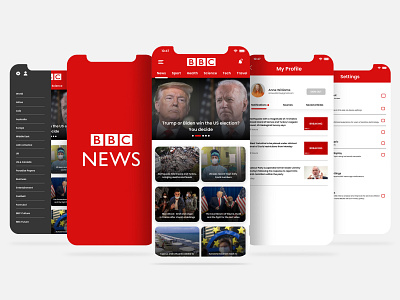 BBC News Concept App Design app app design bbc concept figma interface redesign ui