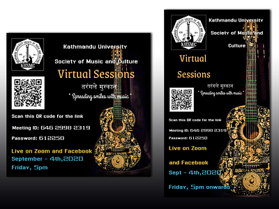 KUSMC Virtual Sessions club design event event flyer