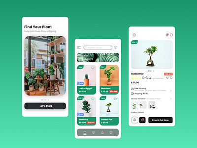 Plant branding graphic design ui