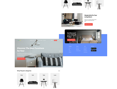 Website Furniture branding design ui graphic design ui ux