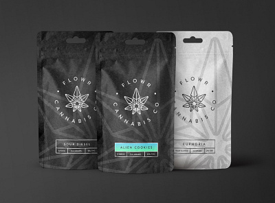 Flowr Cannabis branding design logo packaging typography
