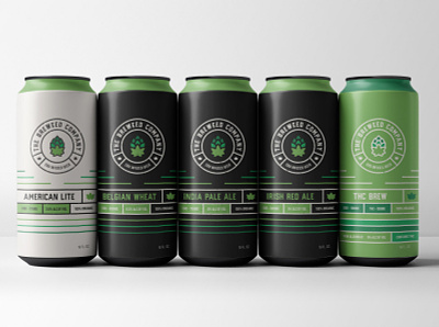 Breweed beer can branding cannabis design layout logo packaging typography