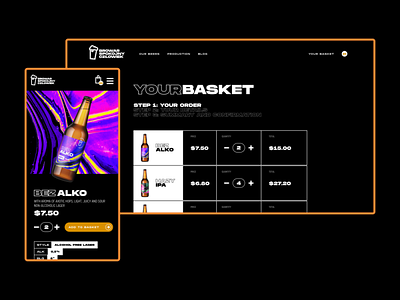 Spokojny Człowiek Brewery - subpages basket beer brewery colorful ecommerce fluid liquid marble packshot ui ux