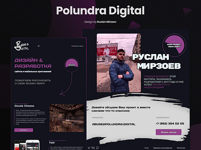 Landing page polundra digital design landing page landingpage ui web website