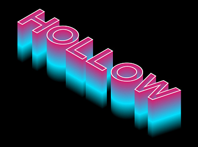 Hollow Text Effect adobe illustrator design graphic graphic design hollow text effect