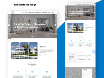 Real estate landing web design