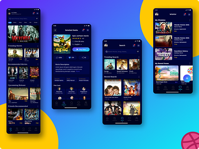 Entertainment Ios app all movie books comedy show creative dark theme english movie entertainment app ios movies app music product research responsive show songs terror movie uiux user experiance user interface video