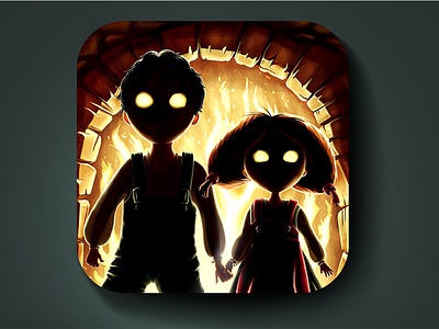 IOS Icon of Hansel and Gretel boy girl gretel hansel icon ipad iphone kill witch