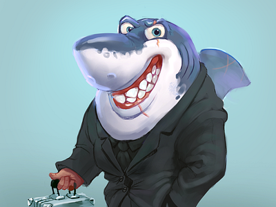 Shark character character merman shark