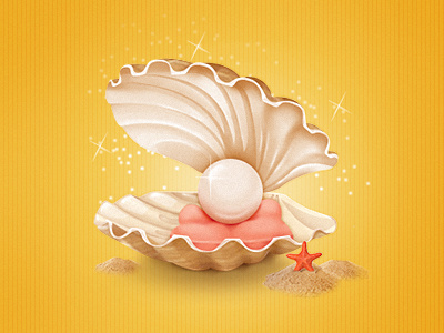 Pearl — Kidorable icon pearl shell starfish