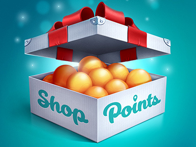 Shop Points IOS icon balls box icon ios tape