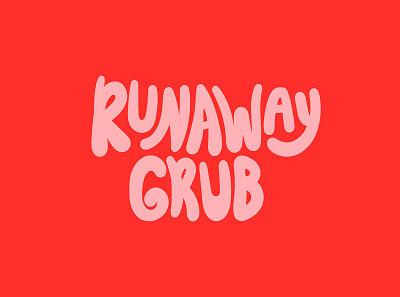 Runaway Grub Food Truck Logo brand identity branding branding design custom type food food truck logo runaway grub typography