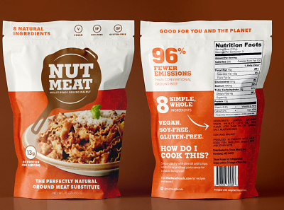 Nut Meat Packaging Mockup branding eco friendly food packaging retail vegan vegetarian