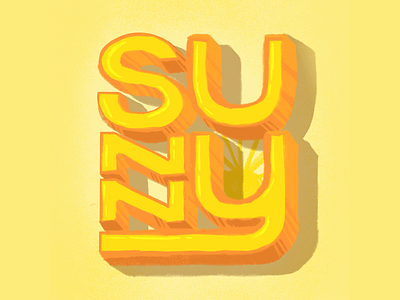 Sunny Type hand drawn logo hand lettering illustration shade sunny sunny day texture type typography