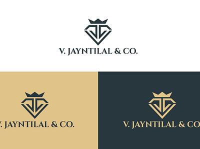 V. Jayntilal & Co. logo branding comm design flat graphic design icon illustrator logo professional design vector