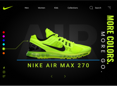 Nike Air Max 270 Concept Design design ui web website
