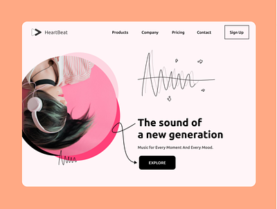 Headphone Website Design Concept design ui web website