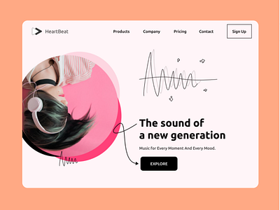 Headphone Website Design Concept