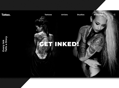 Tattoo Website Concept design graphicdesign ui web
