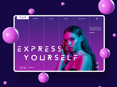 Express Yourself UI Web Design Concept design graphicdesign ui web