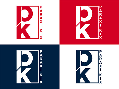 PK letter logo design.