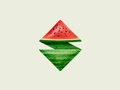Shagagraf - Watermelon Style color drow flat illustration logo pencil personal photoshop red texture wood