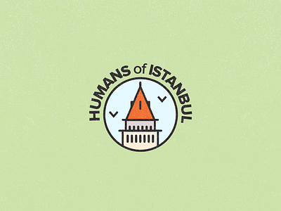 Humans of Istanbul badge galata tower istanbul logo design tower