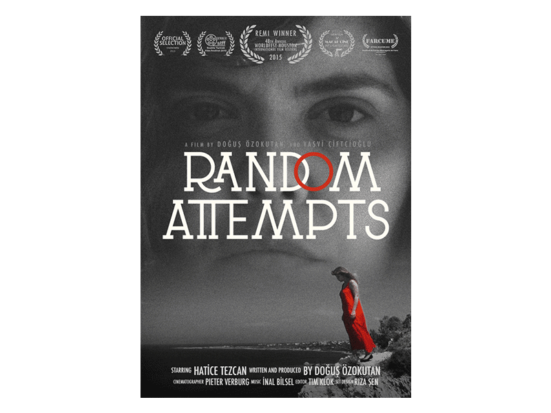 Random Attempts - Short Film Gif Poster awards film gif logo poster print red