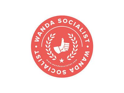 Wanda Socialist - Badge badge flat logo logodesign sticker